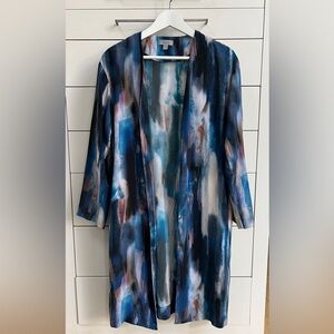 COS Blue and White Patterned Cardigan